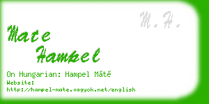 mate hampel business card