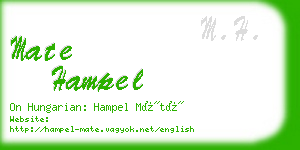 mate hampel business card